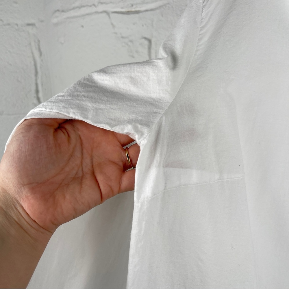 Studio B3 White Button Down Cotton Tunic Blouse Size 40/42 - Picture 6 of 14